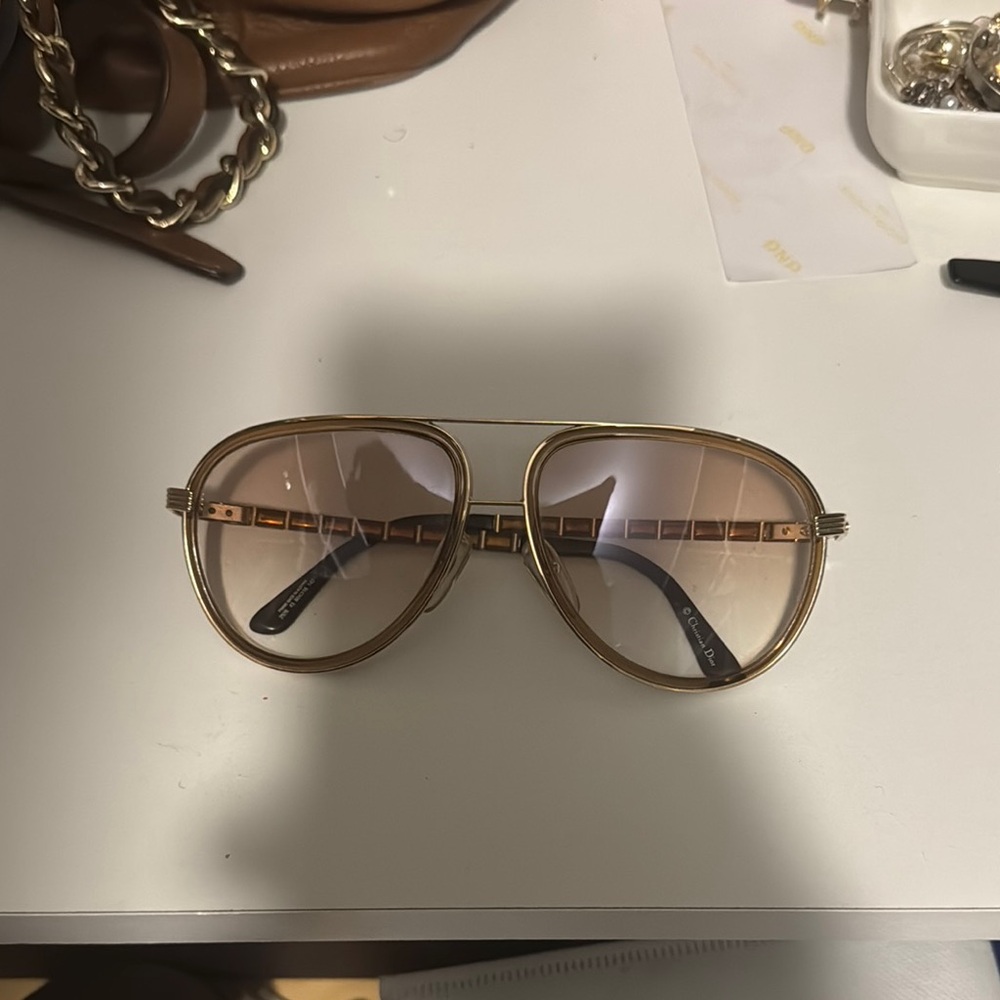 Dior Gold Aviator Sunglasses